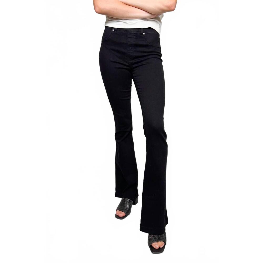 NEW SPANX high rise flare jeans in classic black